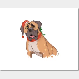 Cute Mastiff Drawing Posters and Art